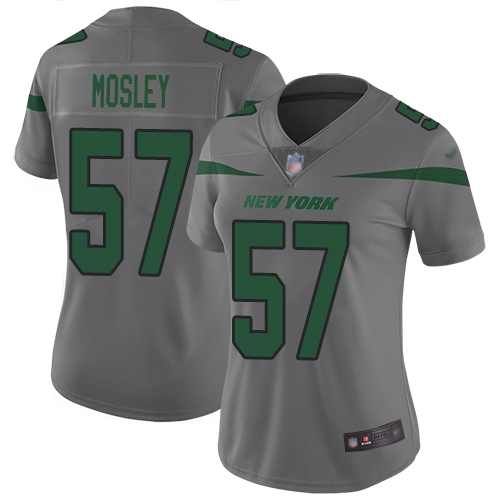 New York Jets Limited Gray Women C.J. Mosley Jersey NFL Football #57 Inverted Legend
